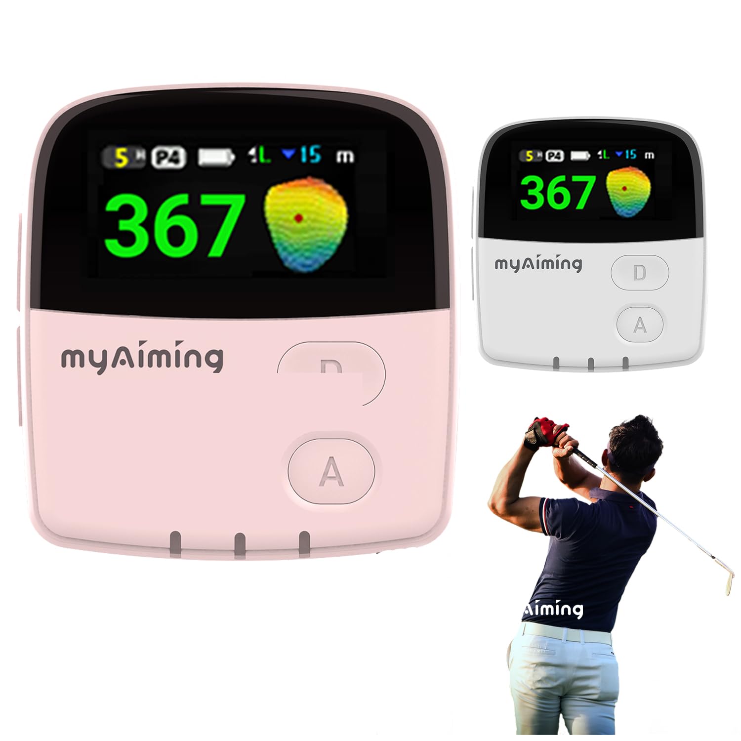 GOODVOICE マルチ距離測定器 ピンク エイミング スイング矯正 グリーン等高線 傾斜確認 最新GPSチップ搭載 Amazon.co.jp: GOODVOICE マルチ距離測定器 ピンク エイミング